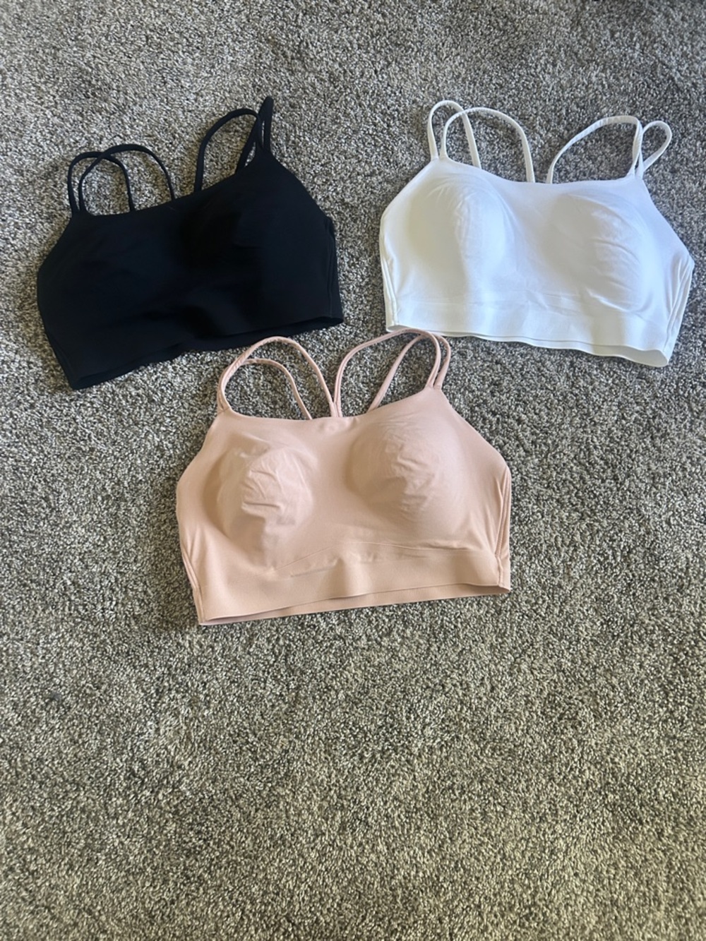 Soma Smooth Racerback Yoga Bra Size Medium Pink White Black Lot of 3 Bundle